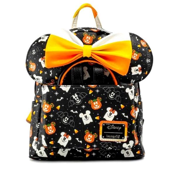 Loungefly Handbags - Loungefly-Disney Spooky Mickey & Minnie Mouse Candy Corn Mini Backpack W Ears